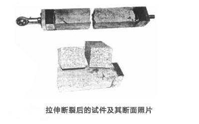 圖6:拉伸斷裂后的試件及其斷面照片